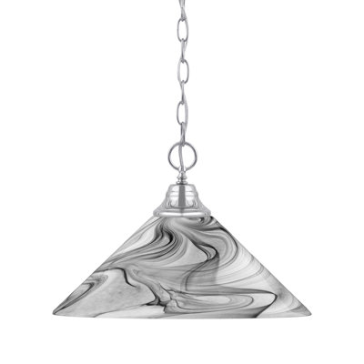 Aeronwen Chain Hung Pendant With Glass