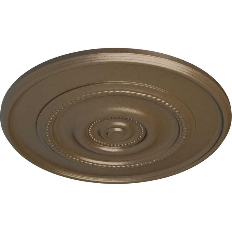Médaillon de plafond Endurathane Kirke, DE 31 1/2 po x P 3 5/8 po x P 1 1/2 po (convient aux auvents jusqu'à 3 5/8 po), finition de l'abat-jour peint à la main