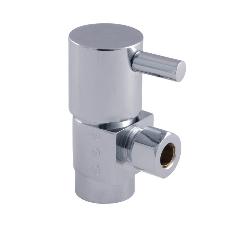 Kingston Brass Concord 1/2-Inch FIP x 3/8-Inch OD Comp Anti-Seize Deluxe Quarter-Turn Ceramic Hardisc Cartridge Angle Stop