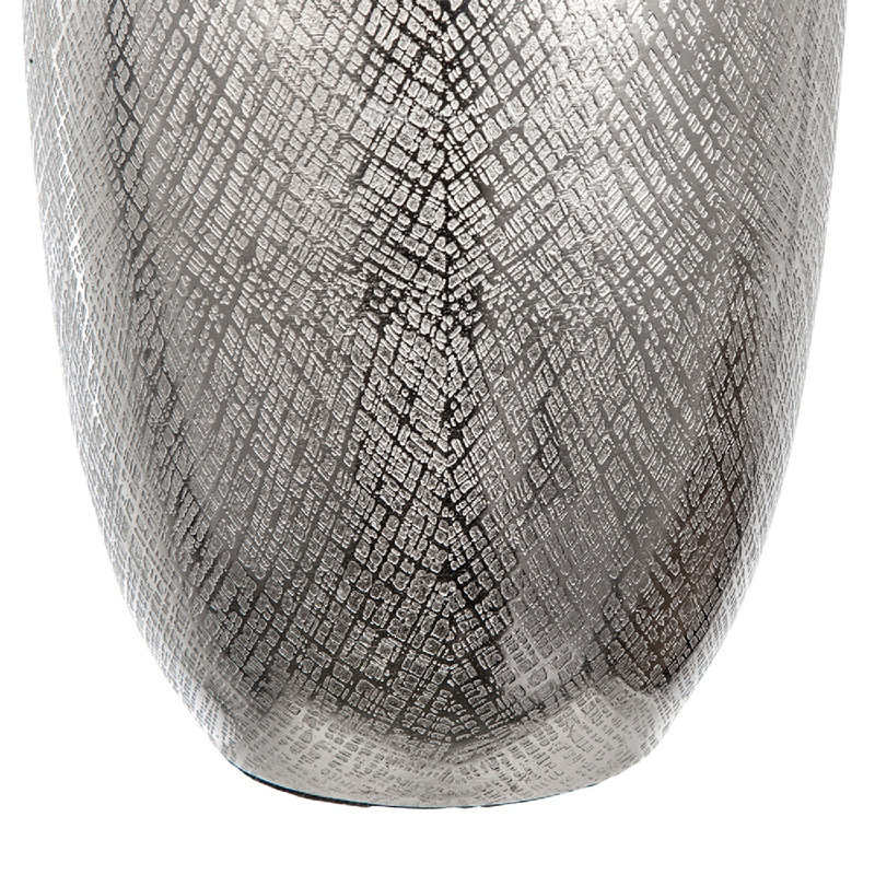 D15x25.5" Rafaelia Metal Table Lamp, Nickel, 25.5" H x 15" W x 15" D