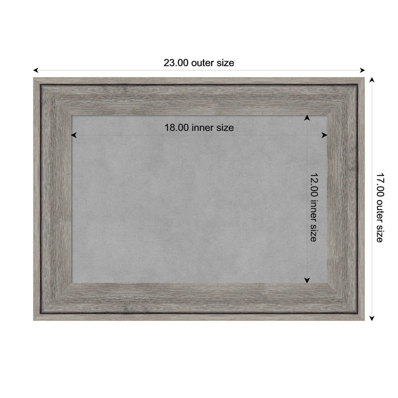 Tableau magnétique gris Regis, H 17 po x l 23 po