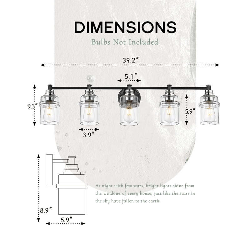 5 - Light Dimmable Vanity Light