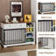 Meuble pour chien de 47 po, grande cage pour chien avec 2 tiroirs et 4 tablettes, cage pour chien robuste en bois