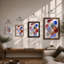 Geometric Rhythm Abstract - Framed Print-1755078417-1755078421