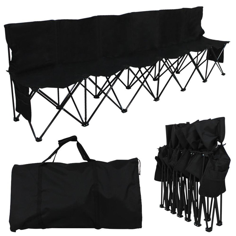 Folding Camping Bench, Black