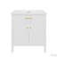 Meuble-lavabo 31 po avec lavabo, portes à fermeture douce et tablette réglable-116657469