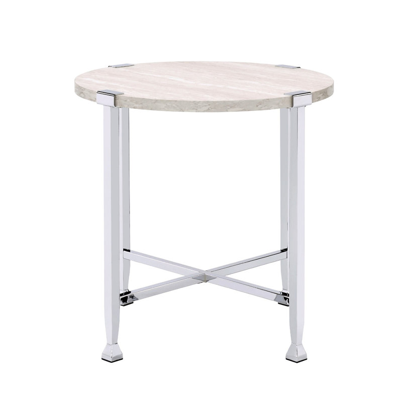 Table de bout ronde avec support, en chêne blanc et carré de 24 pouces, 17 lb, un centre de table moderne fonctionnel, idéal pour exposer des magazines