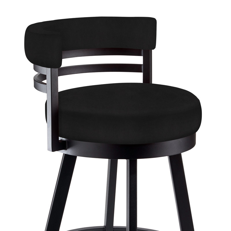 Tabouret de bar et de comptoir Aureliana, Tabouret de comptoir (siège d'une hauteur de 26 p, Similicuir gris clair