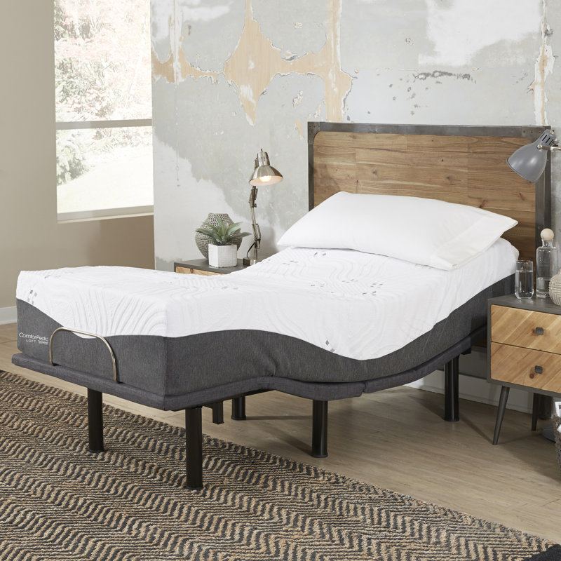 Comforpedic Loft from Beautyrest Firm Gel Memory Foam Mattress and Adjustable Base, Twin XL, 14"