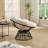 Modern Wicker Accent Chair, Ergonomic Steel Frame, Ideal For Living Room