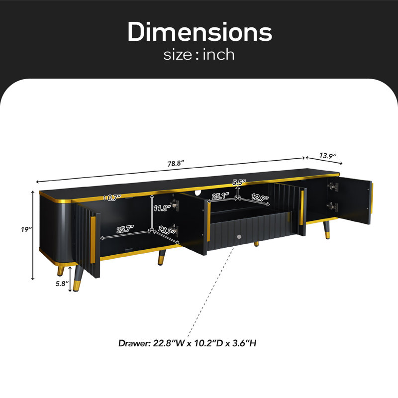 Crédence de rangement l 78,80 po Anund