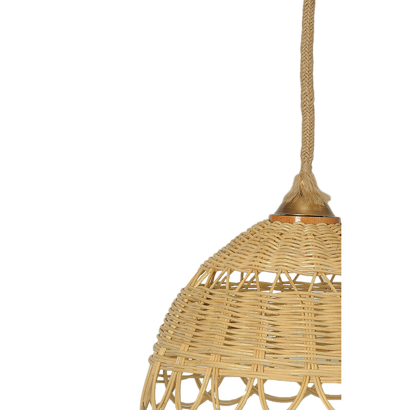 1 - Light Natural Dome Pendant