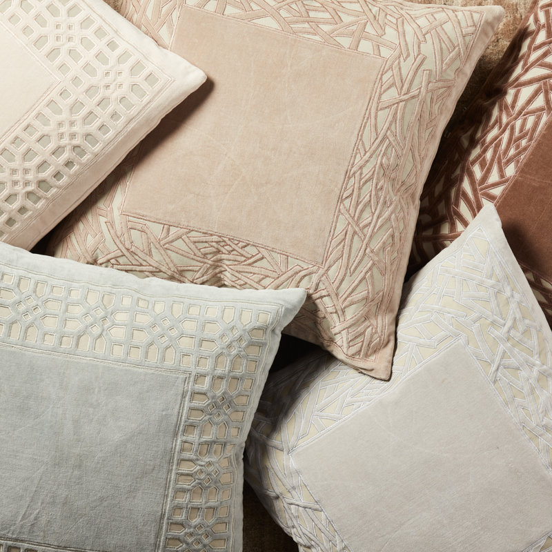 Mezza Geometric Cotton Throw Pillow, Pillow Cover Only - No Insert