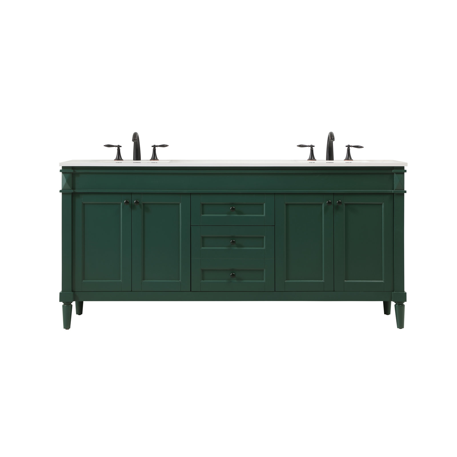 Readington 72'' Double Bathroom Vanity, Green