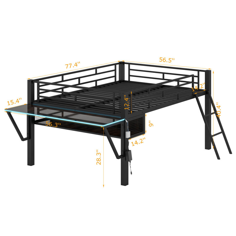  Aleemah Full Metal Slat Bed