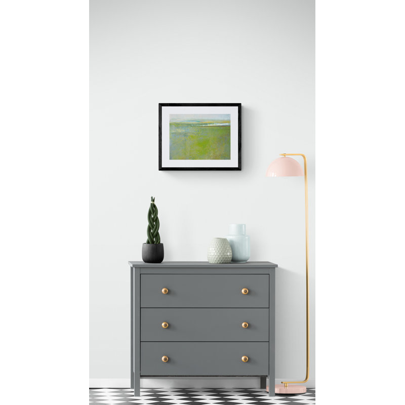 Peridot Pastures Print by Victoria Primicias, Black Framed Paper, 17.25" H x 21.25" W