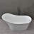 59" x 28" Freestanding Soaking Acrylic Bathtub with Reversible Drain-50499987
