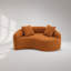 Canapé d'angle incurvé en chenille : double profondeur, aucun assemblage requis, compact pour les petits espaces, luxueux et confortable-1294964932