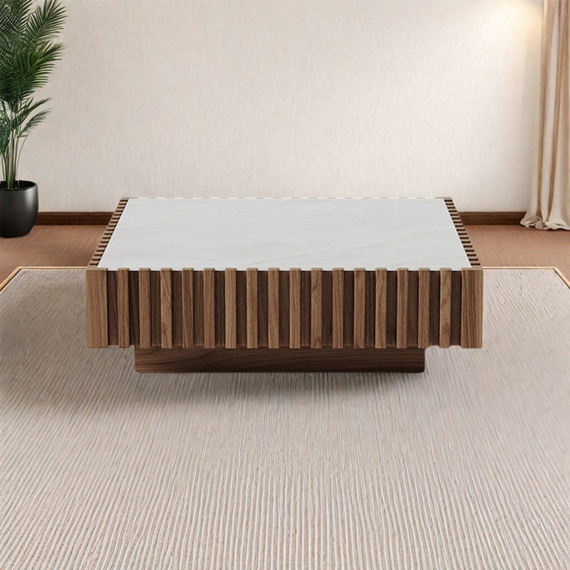 Table basse carrée en pierre supercristalline