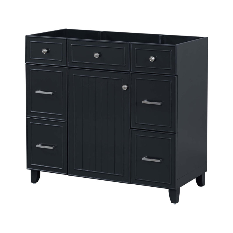 Meuble-lavabo 36 po, lavabo non inclus, Noir