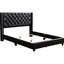 Lit tapissier luxueux noir transitionnel - P 80 po x H 50 po x l 60 po