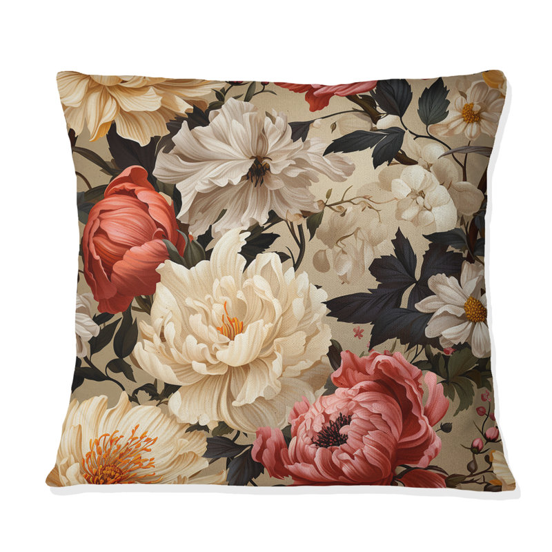 Coussin décoratif en polyester Renaissance Garden, H 16 po x l 16 po