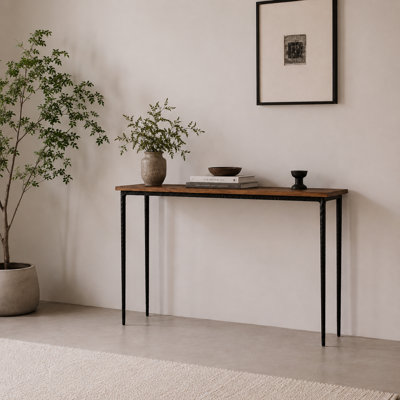 Outi Reclaimed Pine Console Table, Antique Natural