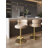 LUXMOD Italian-Inspired Modern Luxury Adjustable Height Swivel Velvet Counter & Bar Stool with Stainless Steel Pedestal Base (Set of 1)-1137086831-1177392148-1190977469