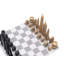 Luxury Bronze New York Chess Set with Marble Hatch Board