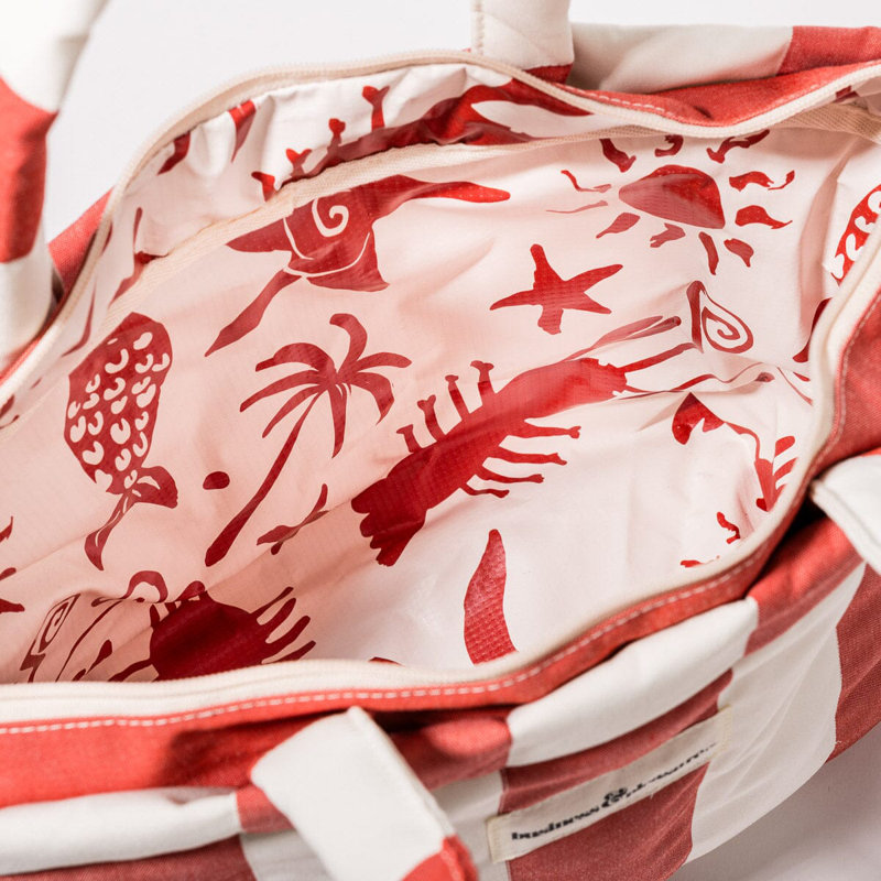 Cloud Cooler Tote Bag, Red/White