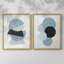 Impression encadrée Shapely Blues I-Premium - prêt à être accroché - aucun clou requis - aucun clou requis-739407184-739407199