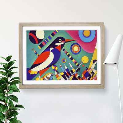 Abstract Kingfisher Bird Vol.1 - Framed Print