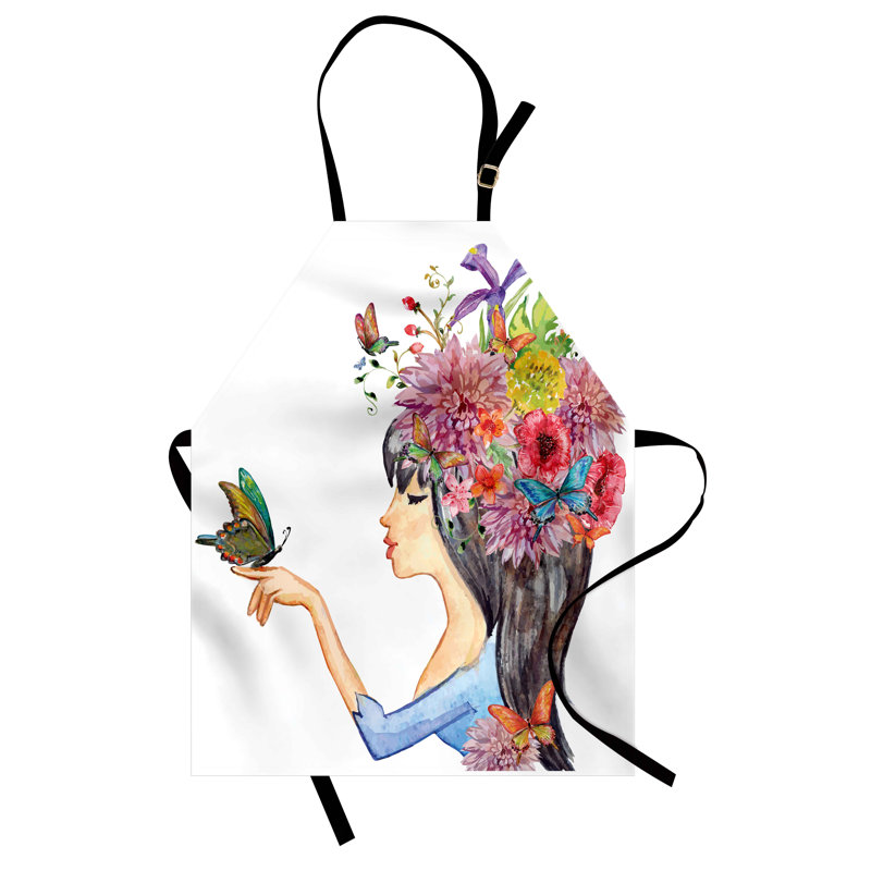 Multicolore East Urban Home, tablier coloré unisexe, femme aux cheveux longs, taille adulte
