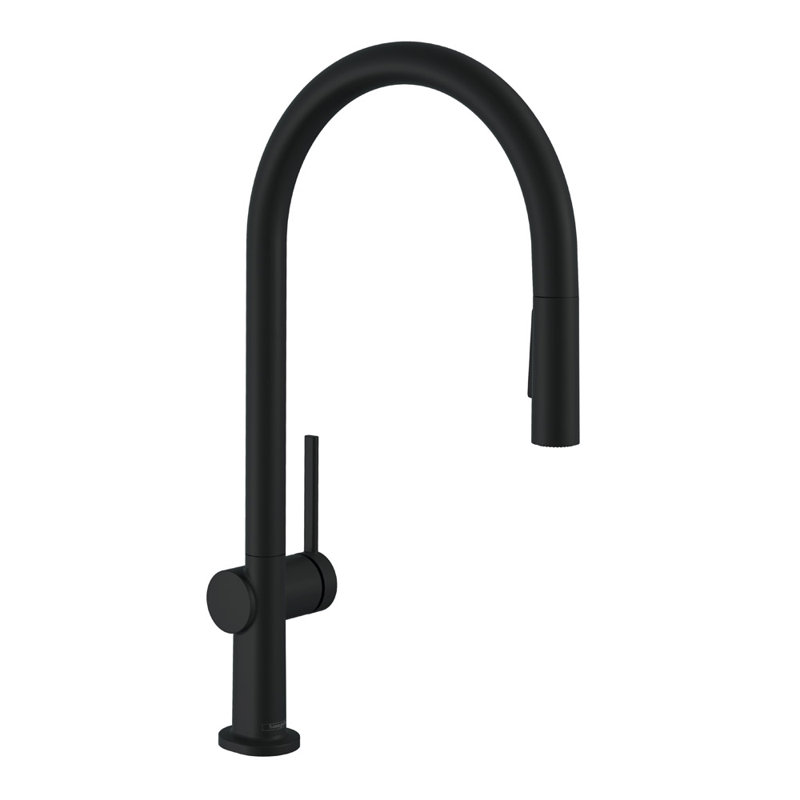 hansgrohe Talis N HighArc Kitchen Faucet, O-Style 2-Spray Pull-Down with sBox, 1.75 GPM, Matte Black