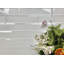 Carrelage mural de cuisine et de salle de bain en verre biseauté de qualité diamantée givré 3 po x 12 po Frosted Elegance