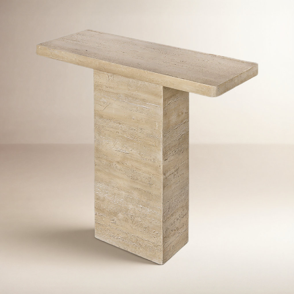 Mario Stone Single Coffee Table, Cream