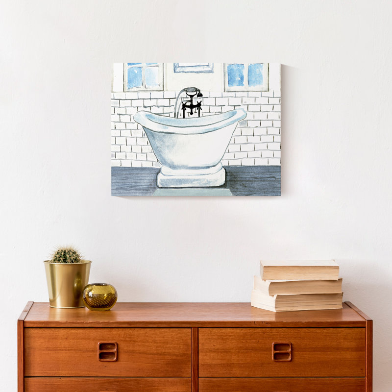 Baignoire chic sur toile, H 11 po x l 14 po x P 1,25 po
