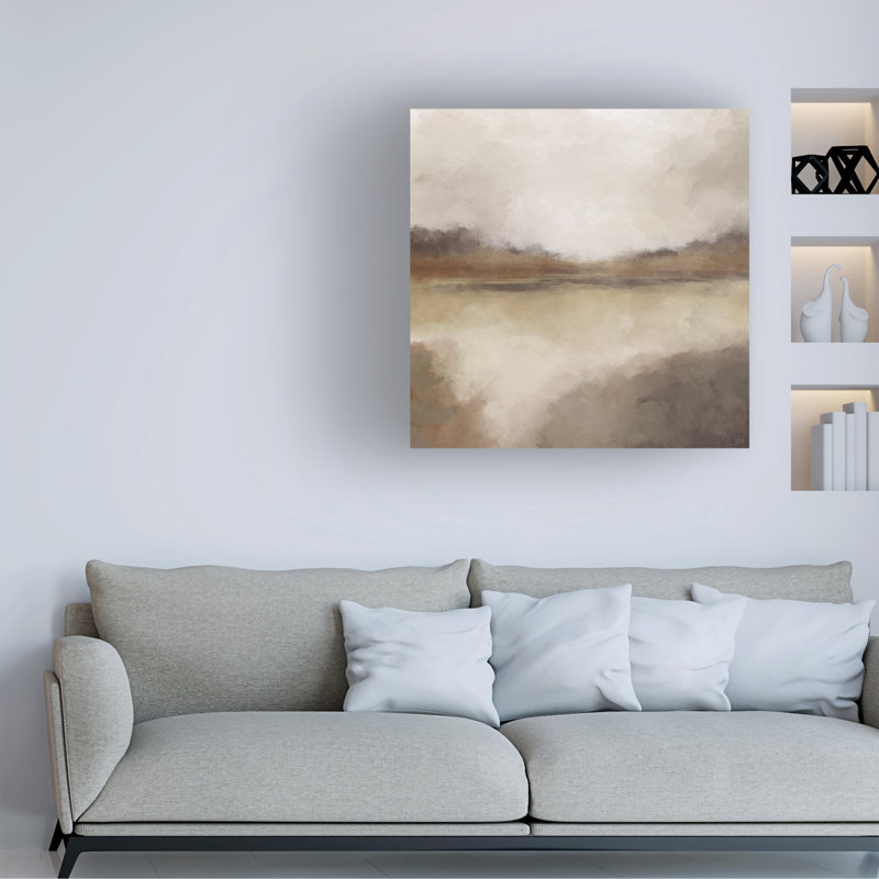 Line And Brush My View Dreams Canvas Art, 14" H x 14" W