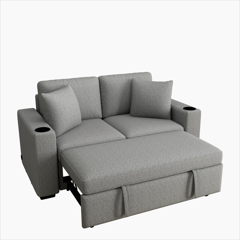 60,6 po. Canapé-lit coulissant 60,6 po., Gris