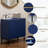 31.5” Fluted Cabinet, Sideboard Buffet Cabinet With 2 Doors And Adjustable Shelves, Storage Cabinet For Living Room And Bathroom-1576016841