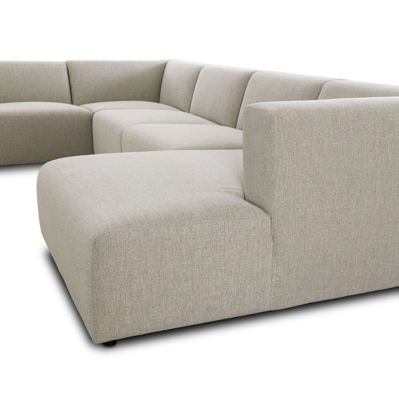 Lawndale Sectional, Napa Sandstone Polyester, Right Hand Facing