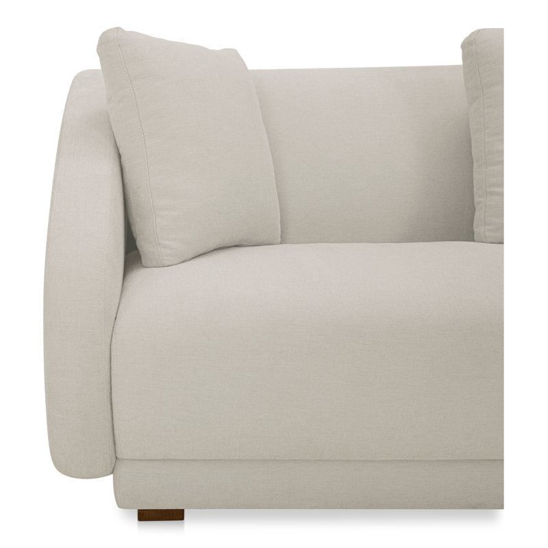 Canapé modulaire Rae, Polyester blanc, H 31,5 po x l 224 po x P 34,29 po