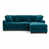 Velours bleu paon