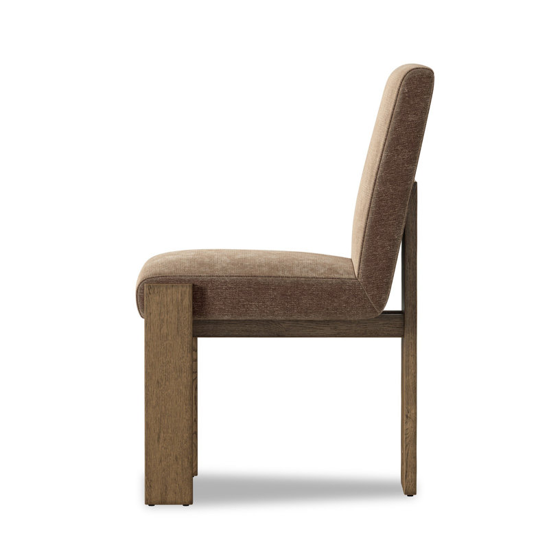 Roxy Upholstered Dining Chair, Brushed Ebony Oak, Gibson Black