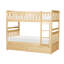 Lit superposé simple au-dessus de simple avec boîtes de rangement Finition en pin naturel Échelle robuste Mobilier de chambre à coucher transitionnel en bois 1pc