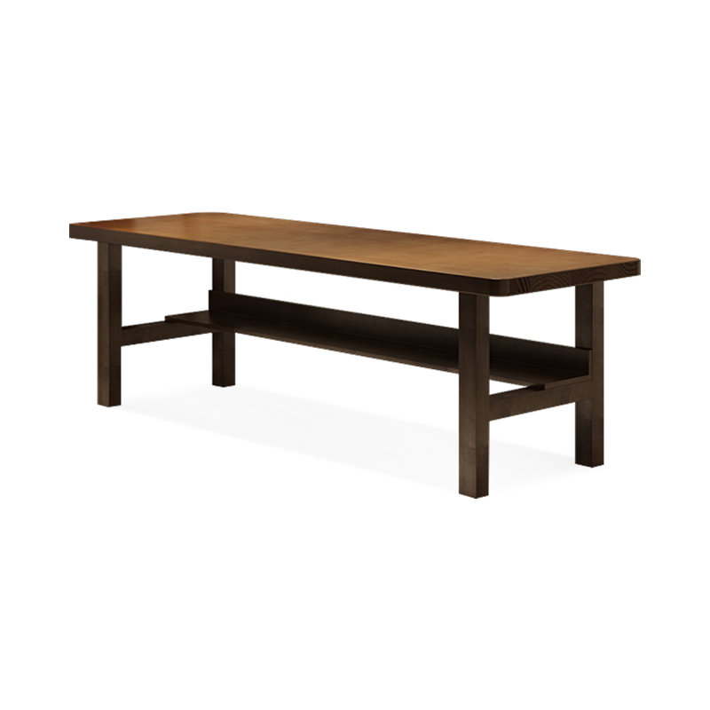 Walnut Rectangular Solid Wood desk, 29.53" H x 94.49" W x 23.62" D
