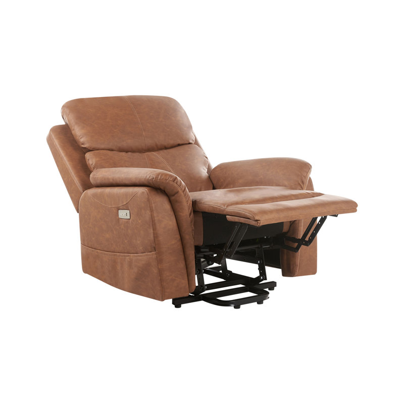 85cm Wide Lift Assist Standard Recliner with Massager, Glorie Brown