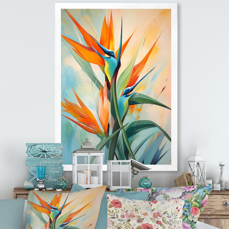 «Paradises Profile Flower I», reproduction sur toile, H 44 po x l 34 po x P 1,5 po, Blanc