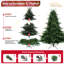 Arbre de Noël à charnière en forme de PE / PVC avec support en métal-326074498