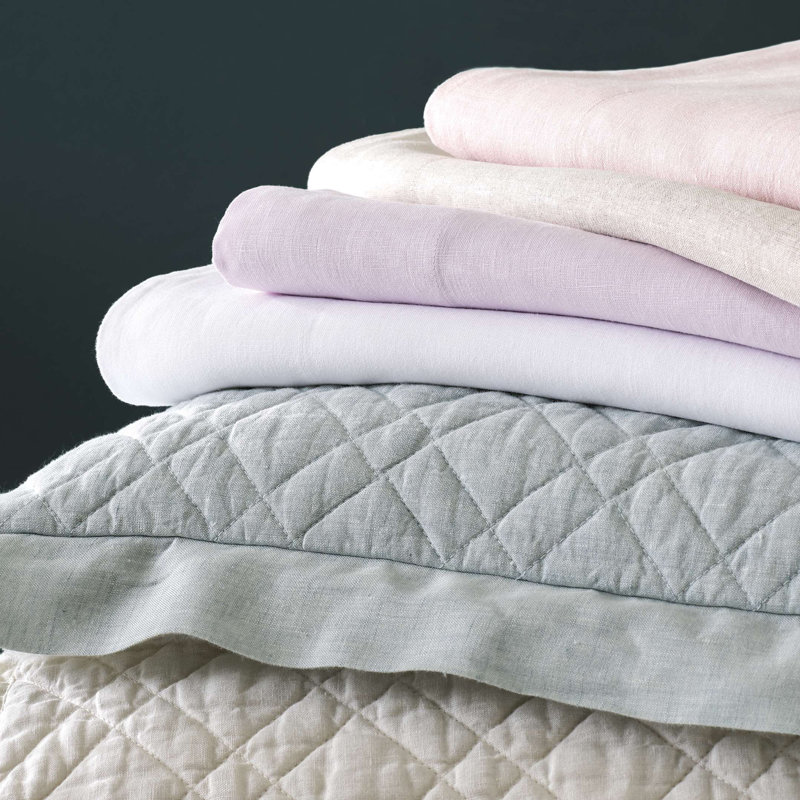 Lush Linen Puff Sham, Standard, Sky